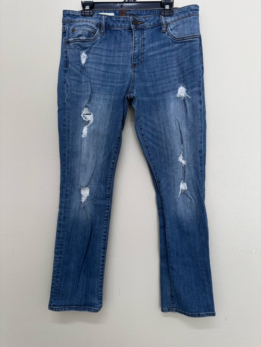 Kut from the Kloth Katy Boyfriend Distressed Relaxed Fit Jeans  Size 12